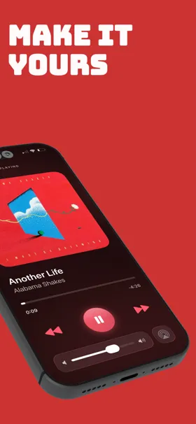 Marquee Apple Music player Now Playing screen with album artwork and playback controls