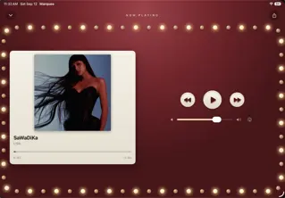 Marquee player, landscape — Marquee for Apple Music