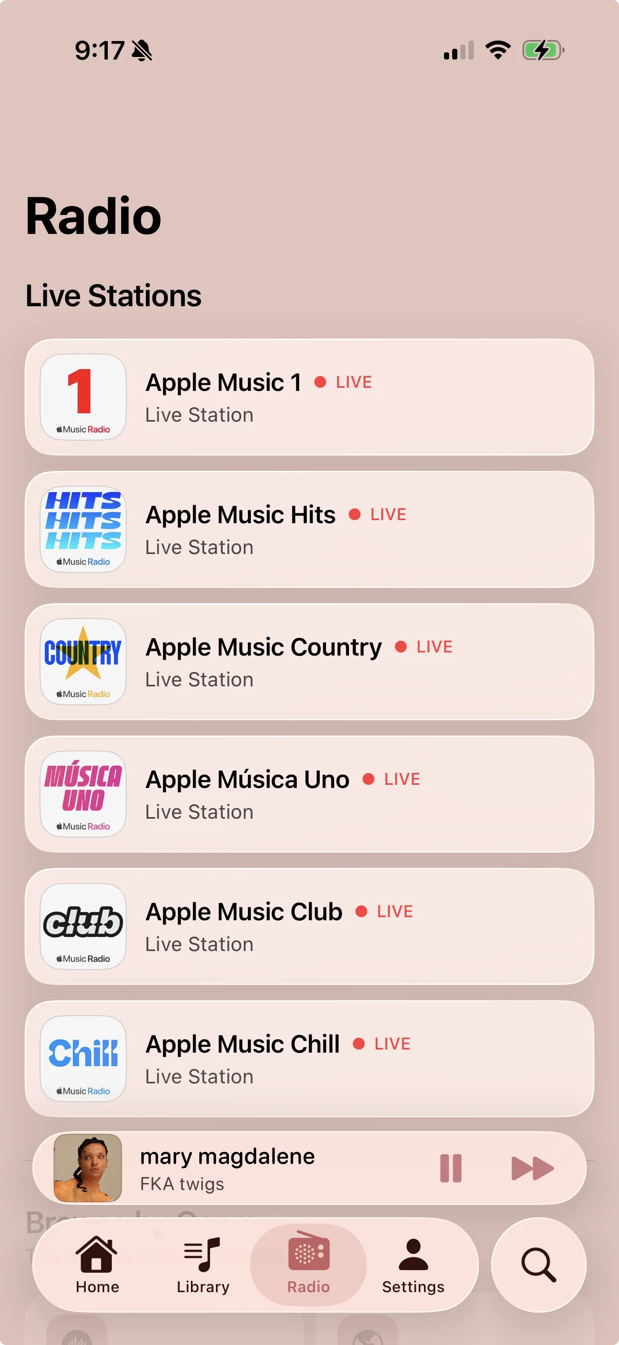Music Marquee Radio Stations